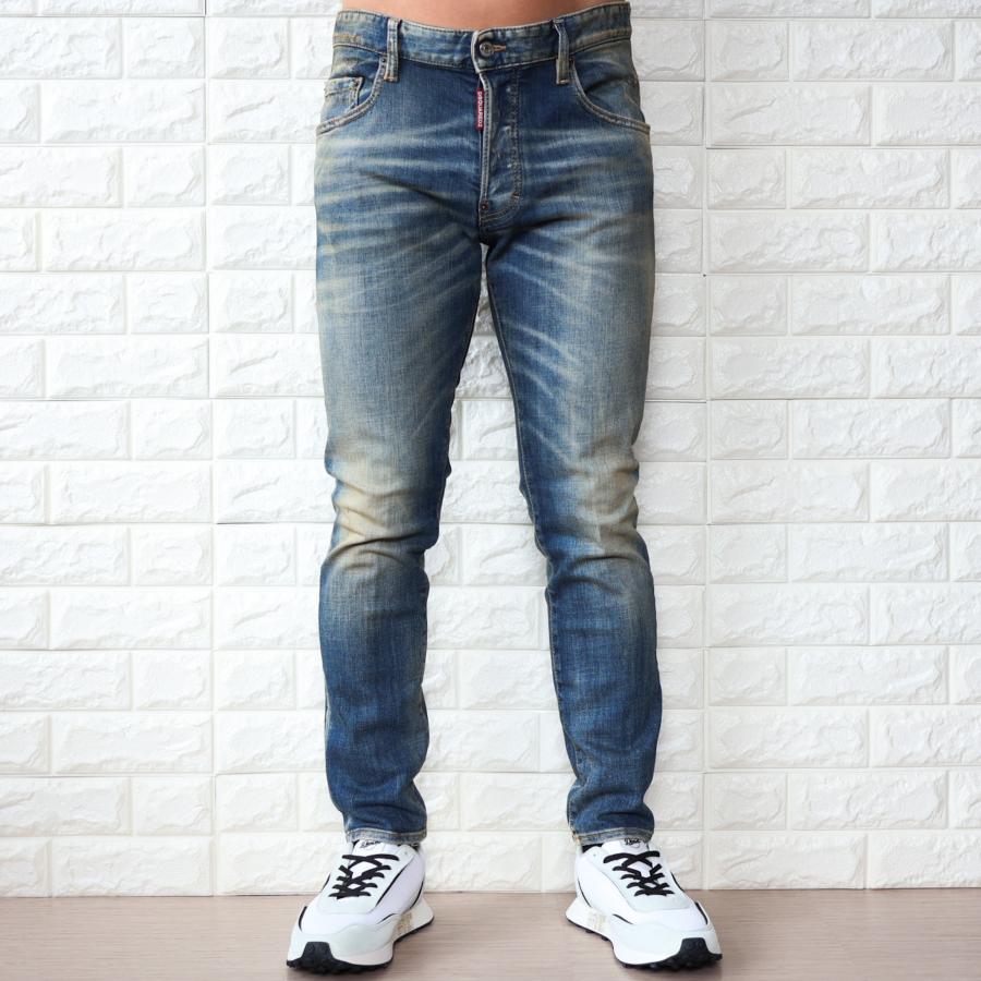 【並行輸入品】ディースクエアード D2 デニム メンズ ブルー スケーター ジーンズ SKATER JEAN S71LB1656 S30872 470の画像
