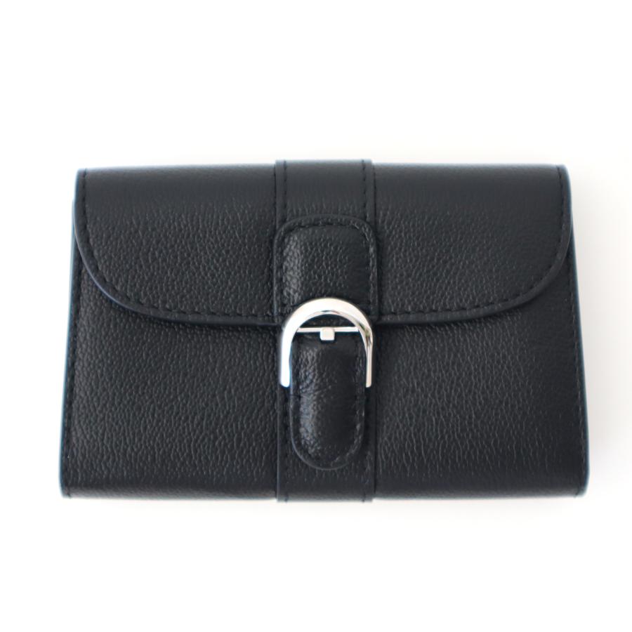 DELVAUX/カードケース（黒）デルヴォーDELVAUXボックスカーフ