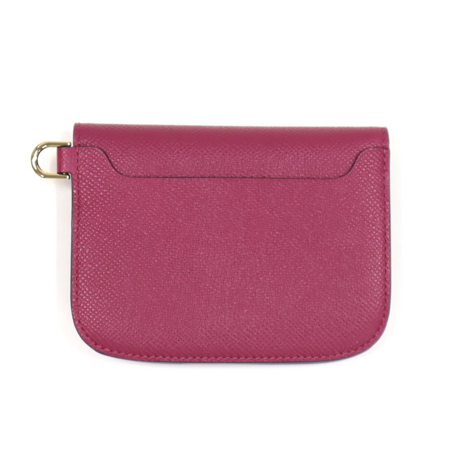 美品 デルヴォー 二つ折り財布 レザー ワインレッド ゴールド金具 コンパクト 美品 デルヴォー 二つ折り財布 レザー ワインレッド ゴールド