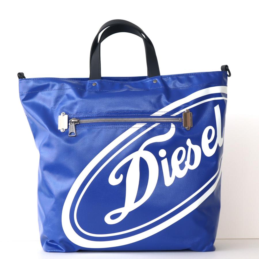 DIESEL ディーゼル バッグ メンズ ブルー PVC ロゴ トートバッグ DIESEL ディーゼル バッグ メンズ ブルー PVC ロゴ トートバッグ