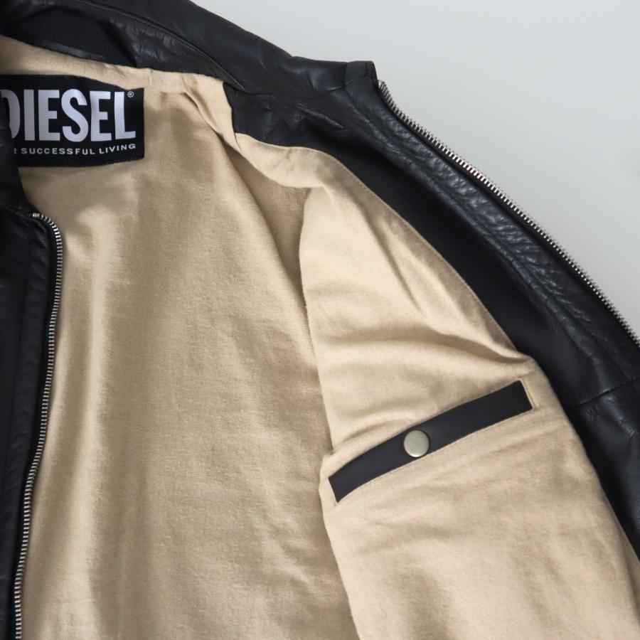 DIESEL ディーゼル レザージャケット メンズ ブラック 黒 革 DIESEL ディーゼル レザージャケット メンズ ブラック 黒 革