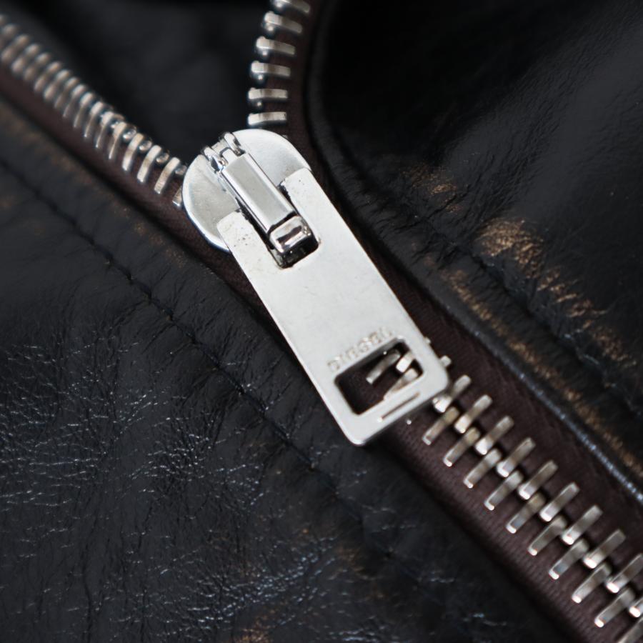 DIESEL ディーゼル レザージャケット メンズ ブラック 黒 革 DIESEL ディーゼル レザージャケット メンズ ブラック 黒 革