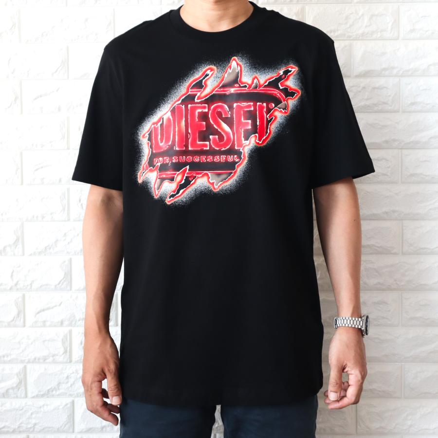 DIESEL ディーゼル Tシャツ メンズ 半袖 ブランドロゴT 大きい DIESEL ディーゼル Tシャツ メンズ 半袖 ブランドロゴT 大きい