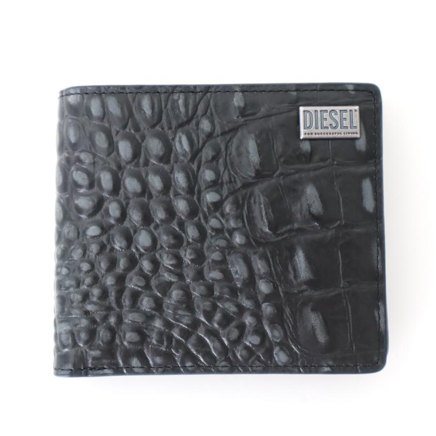 DIESEL ディーゼル 二つ折り財布 メンズ ブラック 黒 カウレザー DIESEL ディーゼル 二つ折り財布 メンズ ブラック 黒 カウレザー
