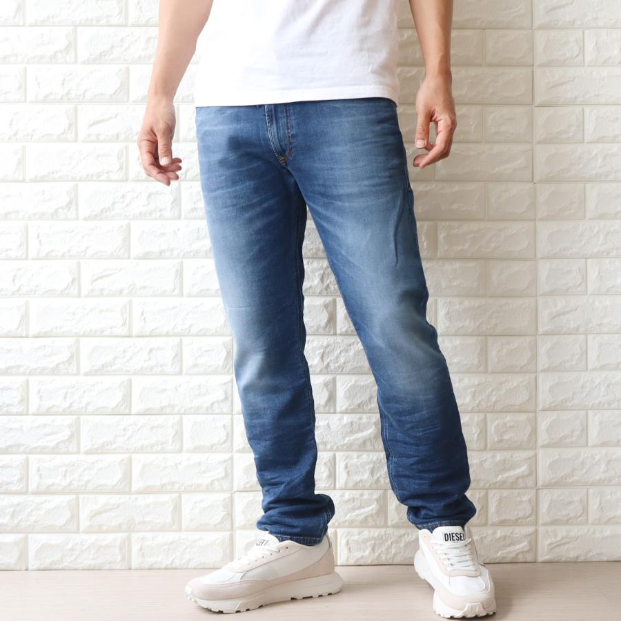 DIESEL KROOLEY JOGG テーパード ダメージ加工 濃紺 青紐 DIESEL（ディーゼル） 【並行輸入品】ディーゼル ジョグジーンズ