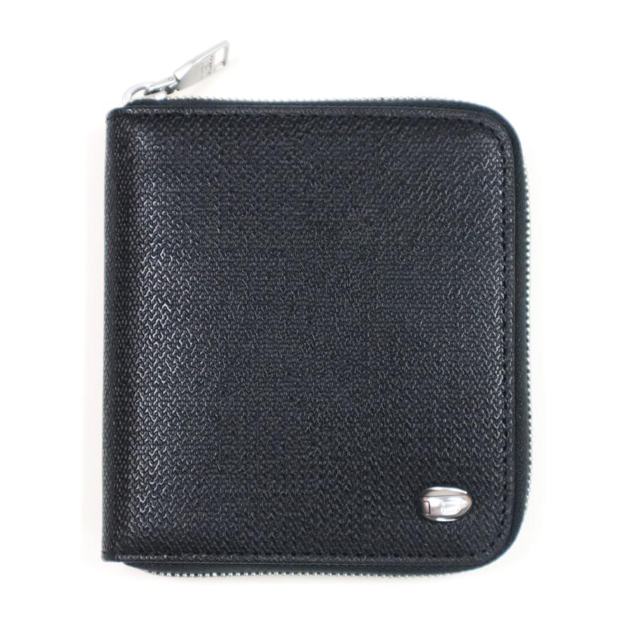 未使用級✨DIESEL　二つ折り財布　Dロゴ　レザー　ブラック　小銭入れ DIESEL（ディーゼル） 【並行輸入品】ディーゼル 二つ折り財布