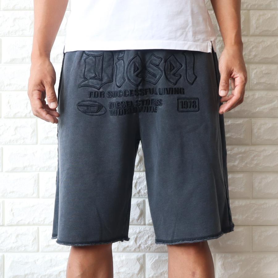 DIESEL ディーゼル ブラック スウェットショートパンツ DIESEL（ディーゼル） 【並行輸入品】ディーゼル ショートパンツ