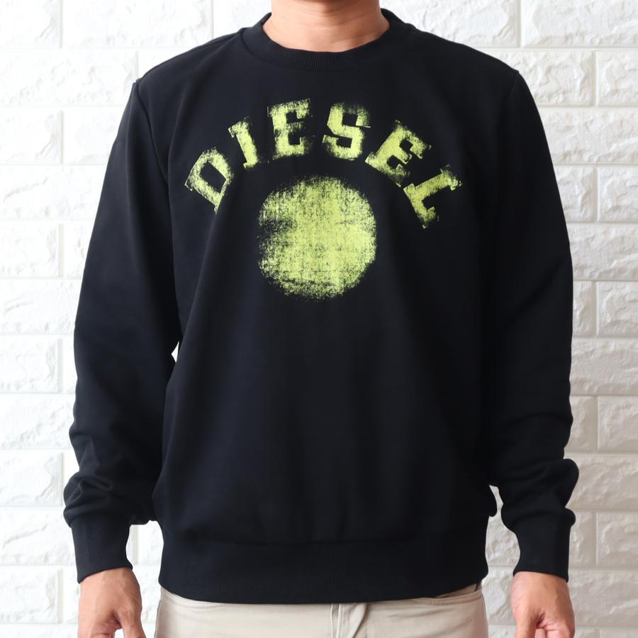 DIESEL ブラック クルーネック トレーナー DIESEL（ディーゼル） 【並行輸入品】ディーゼル スウェットシャツ