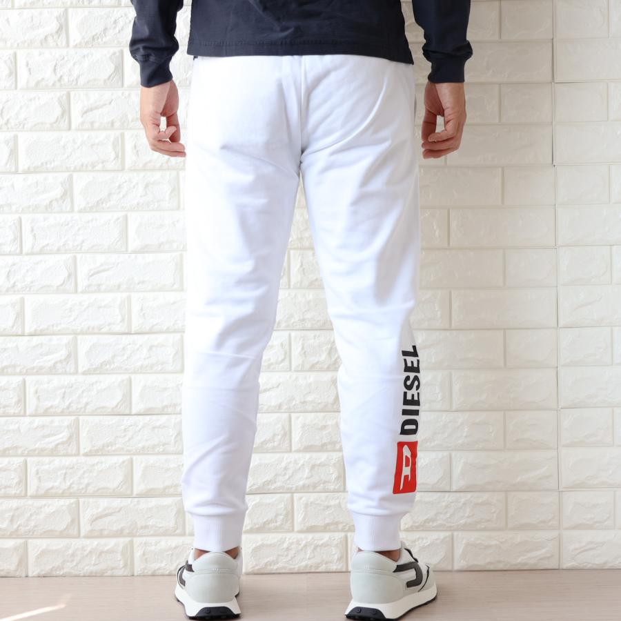 【並行輸入品】ディーゼル ジョガーパンツ メンズ ブラック ホワイト 黒 白 DIESEL スウェットパンツ ロゴ A09748 RIAJH 900の画像