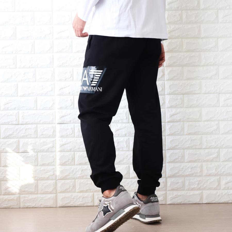 エンポリオアルマーニ イーグルロゴ スエットパンツ　 黒 M EMPORIO ARMANI - エンポリオアルマーニ イーグルロゴ スエットパンツ