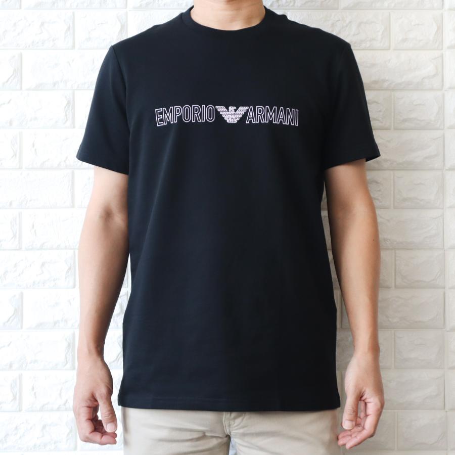 EMPORIO ARMANI 【並行輸入品】Tシャツ メンズ ロゴT ブラック 黒