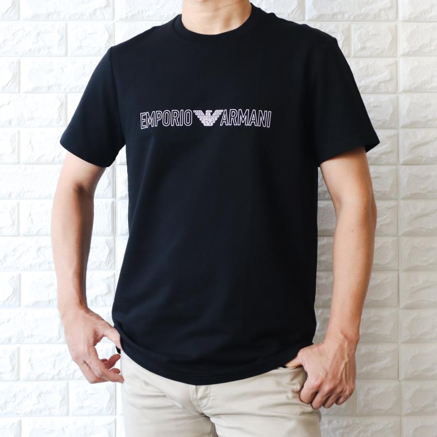 EMPORIO ARMANI 【並行輸入品】Tシャツ メンズ ロゴT ブラック 黒