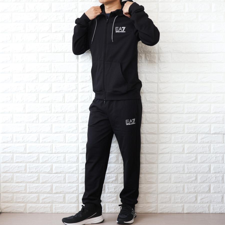 EMPORIO ARMANI EA7 ジャージ 上下 セットアップ ブラック S EMPORIO ARMANI 【並行輸入品】セットアップ 上下セット メンズ EA7