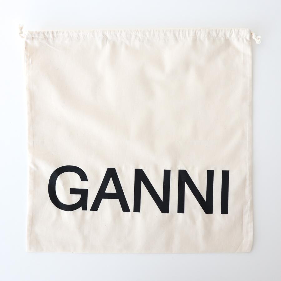 【並行輸入品】ガニ― レディース バッグ ショルダー付き ブラック 黒 トートバッグ GANNI Banner Medium Tote A5132 099の画像