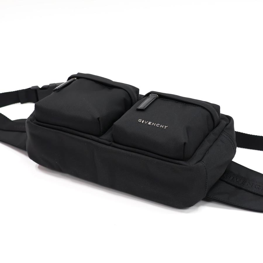 【並行輸入品】GIVENCHY ジバンシー クロスボディバッグ メンズ ブラック メタルロゴ ナイロン BK50F8K1ZL 001の画像