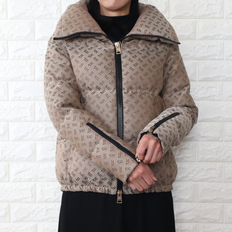 HERNO ヘルノ ダウンジャケット レディース キャメル モノグラム HERNO ヘルノ ダウンジャケット レディース キャメル モノグラム