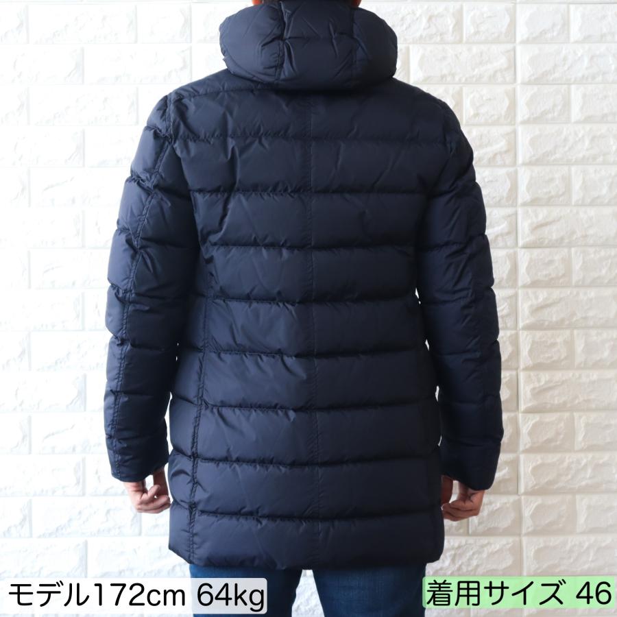 Herno ダウンジャケット ネイビー 40 ヘルノ ダウンジャケット コート ケープ ネイビー レディース