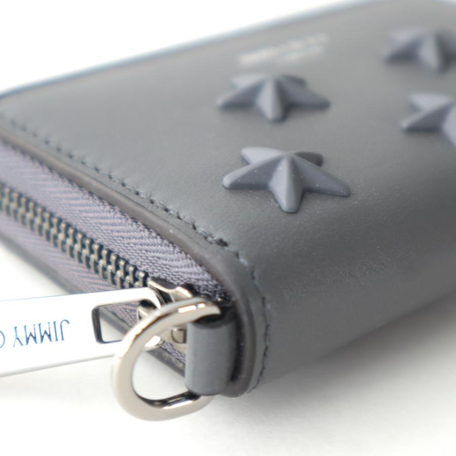 JIMMY CHOO ジミーチュウ コインケース メンズ ブラック グレー JIMMY CHOO ジミーチュウ コインケース メンズ ブラック グレー