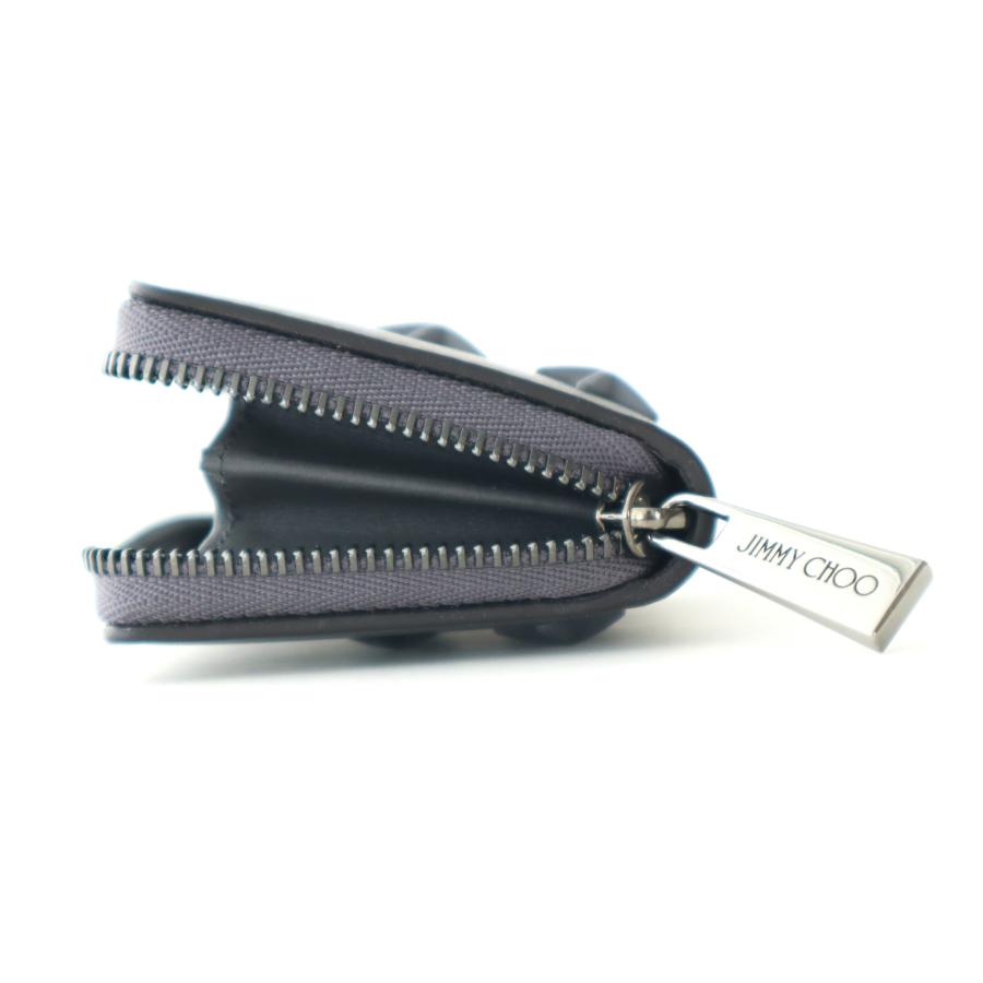 JIMMY CHOO ジミーチュウ コインケース メンズ ブラック グレー JIMMY CHOO ジミーチュウ コインケース メンズ ブラック グレー