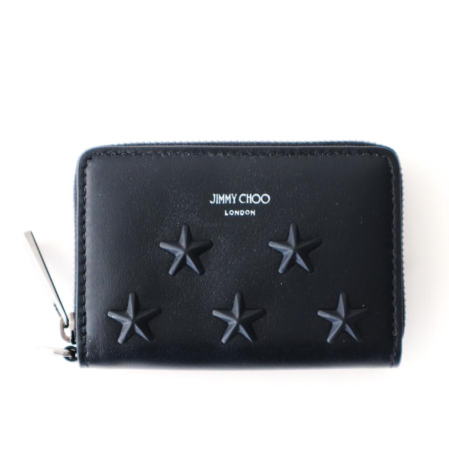 JIMMY CHOO ジミーチュウ コインケース メンズ ブラック グレー JIMMY CHOO ジミーチュウ コインケース メンズ ブラック グレー