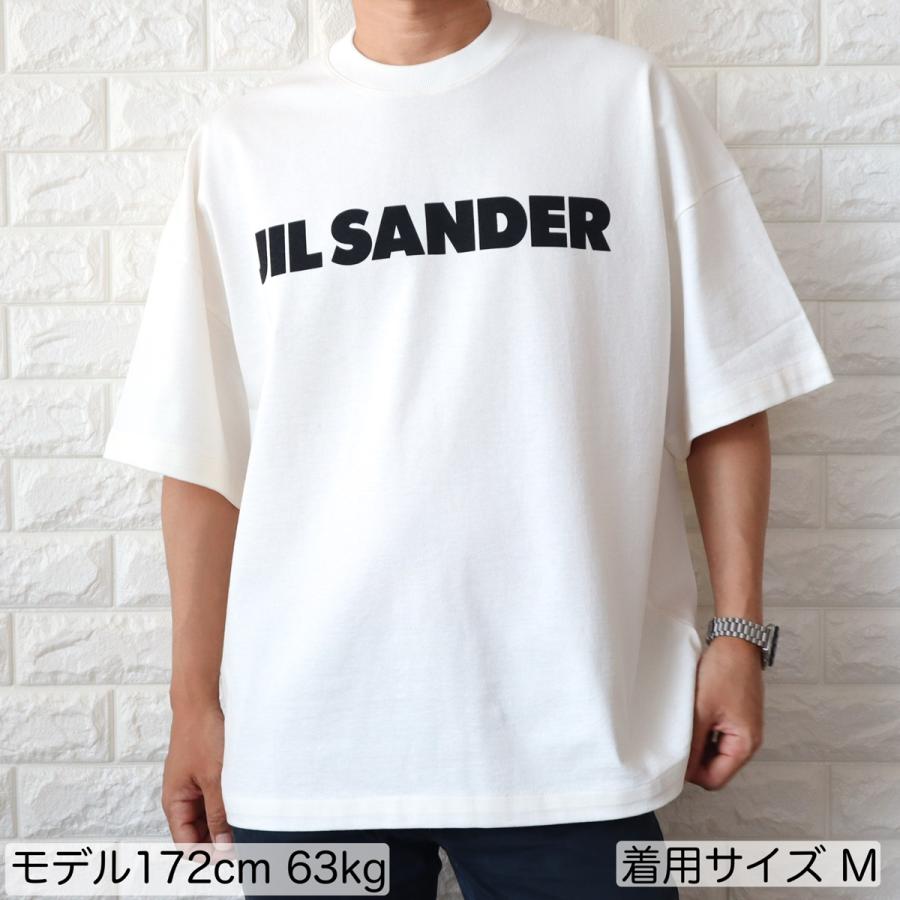 ジルサンダー Tシャツ メンズ ホワイト 白 ユニセックス 半袖 ロゴ コットンジャージー 2023春夏 新作 J21GC0001J45148