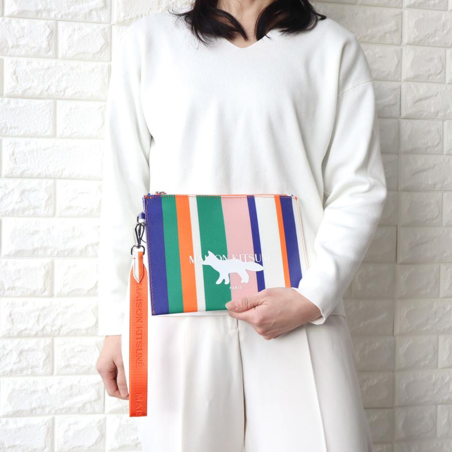 MAISON KITSUNE メゾンキツネ ポーチ クラッチバック レディース MAISON KITSUNE メゾンキツネ ポーチ クラッチバック レディース