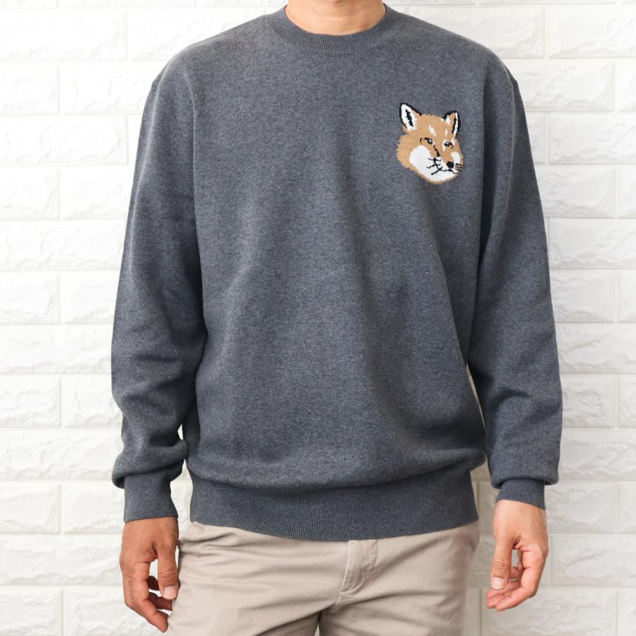 MAISON KITSUNE メゾンキツネ コットンセーター メンズ グレー MAISON KITSUNE メゾンキツネ コットンセーター メンズ グレー