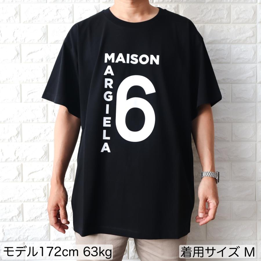 MM6 エムエムシックス メゾンマルジェラ Tシャツ メンズ 半袖 ブラック 