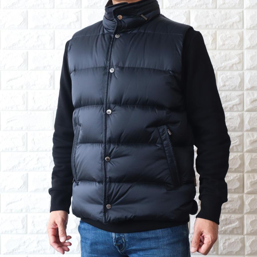 【並行輸入品】ムーレー ダウンベスト メンズ ネイビー 高級 MOORER GREGORY SH MOUGL200002TEPA174U0498の画像