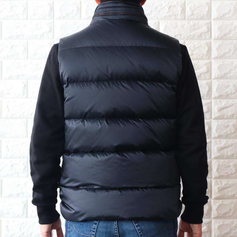 【並行輸入品】ムーレー ダウンベスト メンズ ネイビー 高級 MOORER GREGORY SH MOUGL200002TEPA174U0498の画像
