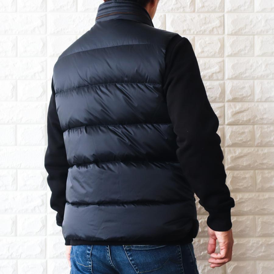 【並行輸入品】ムーレー ダウンベスト メンズ ネイビー 高級 MOORER GREGORY SH MOUGL200002TEPA174U0498の画像