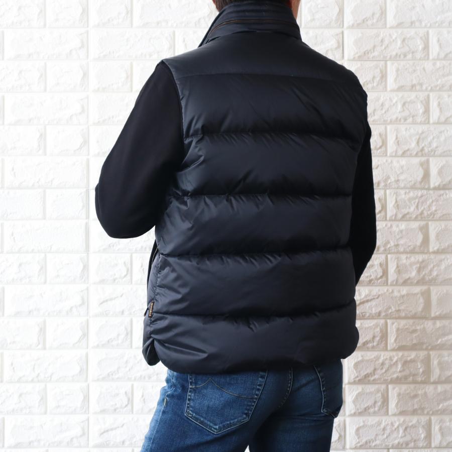 【並行輸入品】ムーレー ダウンベスト メンズ ネイビー 高級 MOORER GREGORY SH MOUGL200002TEPA174U0498の画像