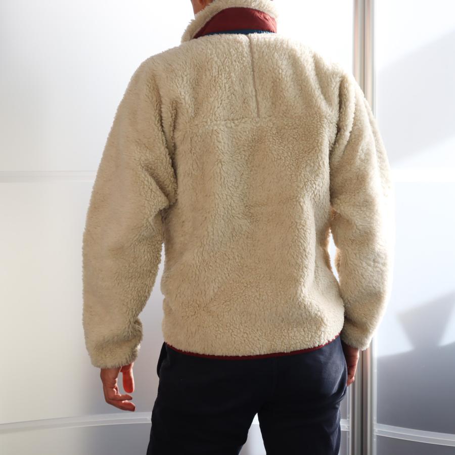 パタゴニア メンズ レトロX クラシック ジャケット Patagonia 23056 DNSQ DARK NAT W/SEQUOIA RED ベージュ＋レッド｜meraviglie｜03