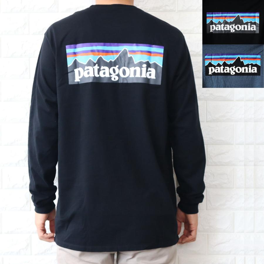 patagonia パタゴニア ロンT 長袖 Tシャツ メンズ P-6 ロゴ patagonia パタゴニア ロンT 長袖 Tシャツ メンズ P-6 ロゴ