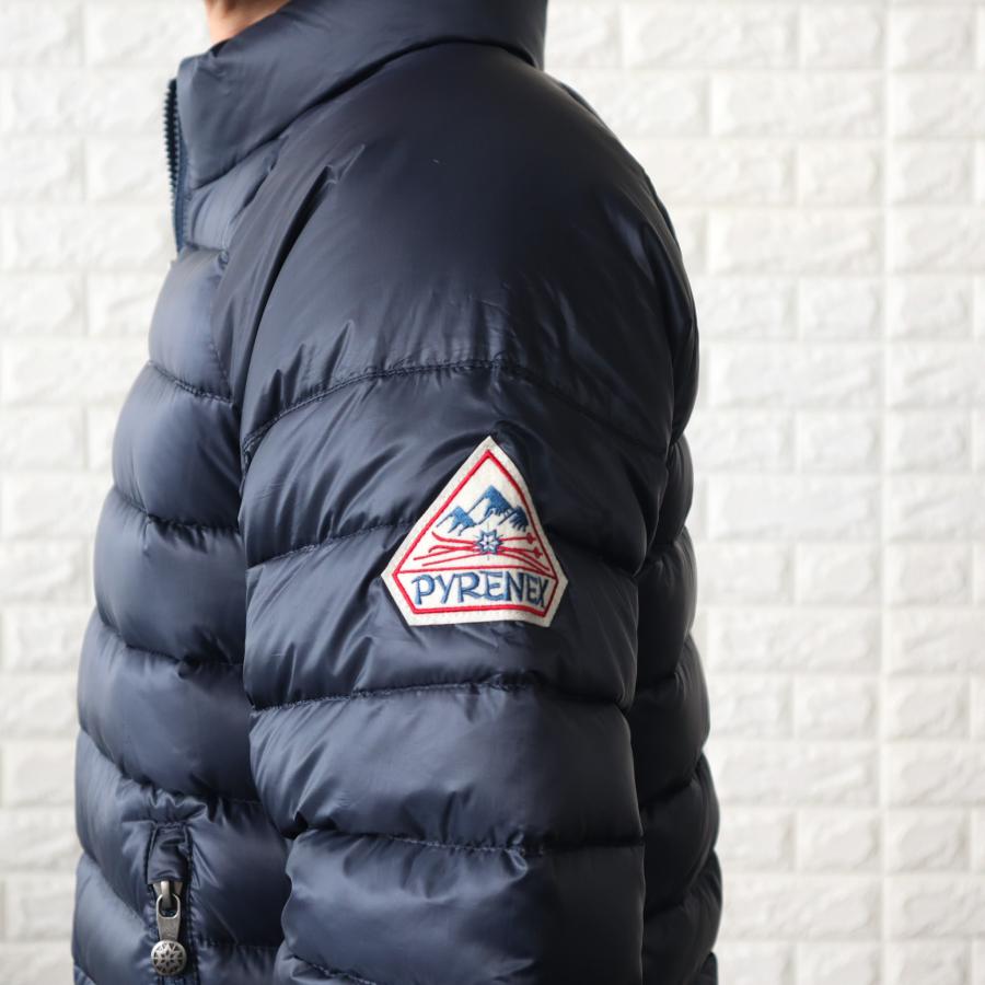 Pyrenex ピレネックス ダウンジャケット メンズ ネイビー ロゴ Pyrenex ピレネックス ダウンジャケット メンズ ネイビー ロゴ