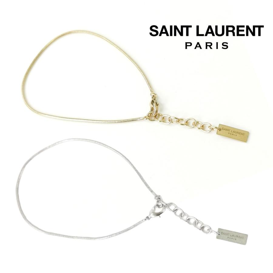 Saint Laurent Paris サンローラン ブレスレット ロゴプレート :sl013sl014:メラビリエ - 通販 - Yahoo