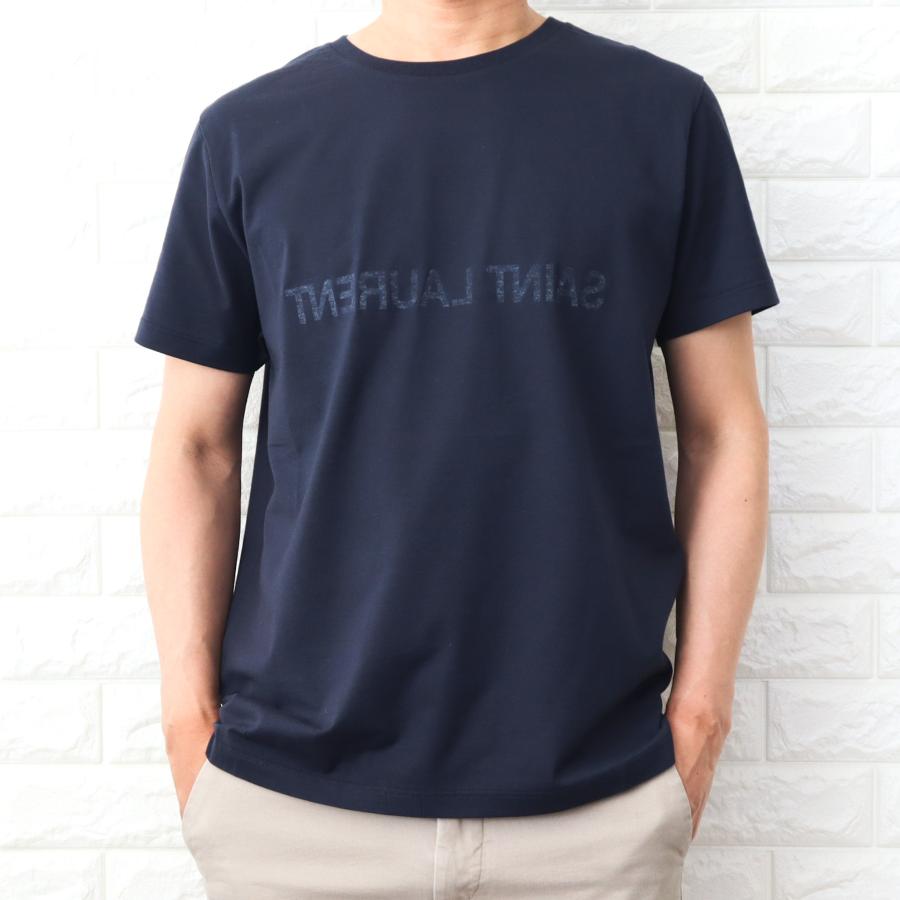 SAINT LAURENT サンローラン Tシャツ メンズ 半袖 クルーネック SAINT LAURENT サンローラン Tシャツ メンズ 半袖 クルーネック