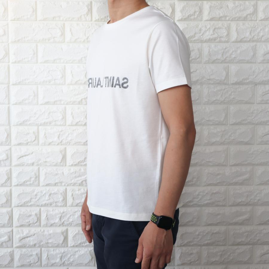 SAINT LAURENT サンローラン Tシャツ メンズ 半袖 クルーネック SAINT LAURENT サンローラン Tシャツ メンズ 半袖 クルーネック