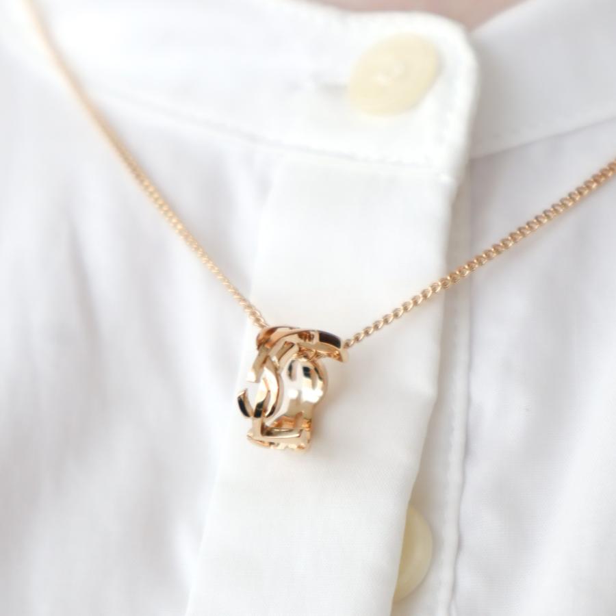 YSL サンローラン　ネックレス　ツイスト　モノグラム　リング　ゴールド サンローランパリ(SAINT LAURENT PARIS)サンローランパリ