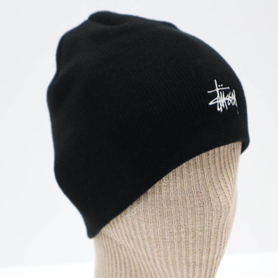 STUSSY ステューシー BASIC SKULLCAP BEANIE ニット帽 ビーニー 1321085 BLACK ブラック :st003