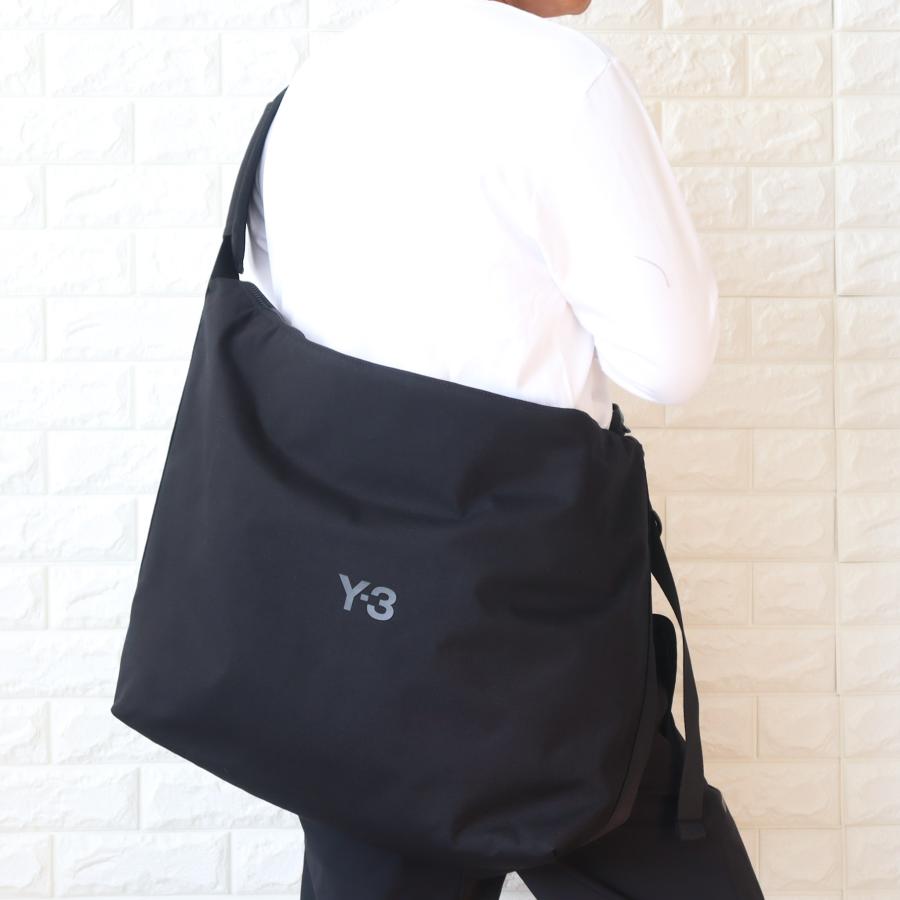 【並行輸入品】Y-3 ワイスリ- クロスボディバッグ ブラック 黒 JW6218 LARGE CROSS BODY BAG