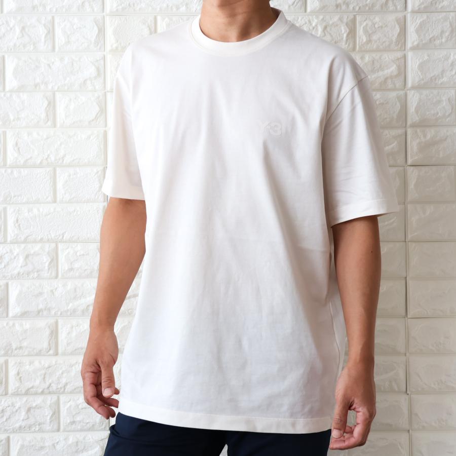 Y-3 Tシャツ　ホワイト Y-3 【並行輸入品】Y-3 Y3 ワイスリー Tシャツ サテンロゴ メンズ