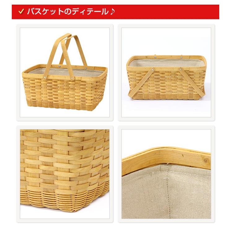 ウッドチップ＆ラタンミックス編み 内布付き持ち歩きコスメ収納