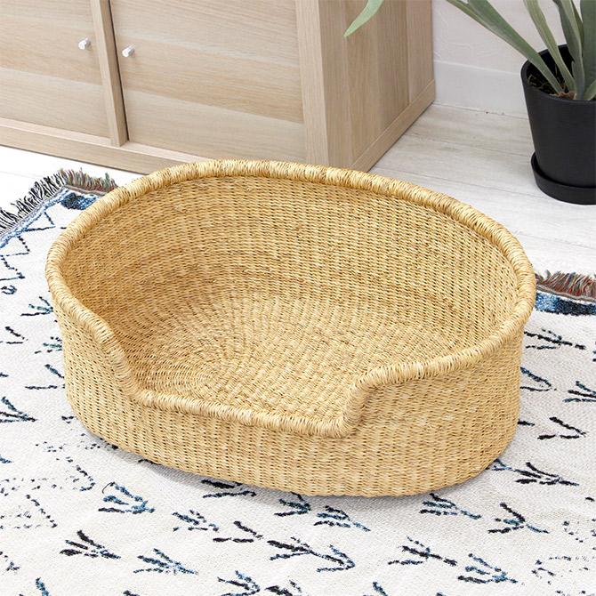 ボルガバスケット 楕円底 犬かご 大/ペット ベッド 犬 カゴ