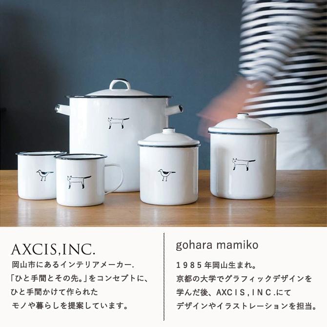 ホーロー ねこ&とり キャニスター 2個セット/ 保存容器 フタ ホーロー ねこ&とり キャニスター 2個セット/ 保存容器 フタ