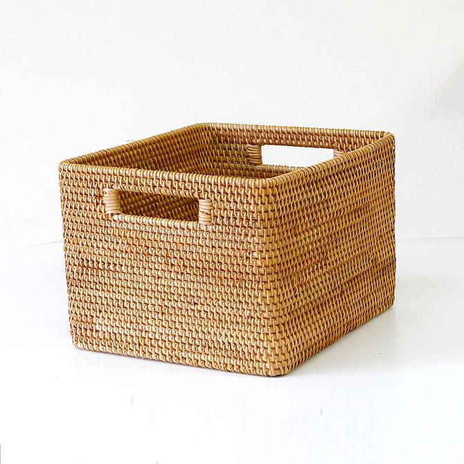 ベトナムラタン製 アジアン 収納バスケット / イケア IKEA KALLAX