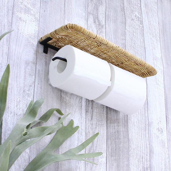 アラログ ペーパーホルダーw 2個タイプ クレエ 籐 ラタン トイレットペーパー ホルダー 棚付き 天板 おしゃれ かわいい 北欧 ナチュラル Cr Mercadoメルカド かご収納雑貨の店 通販 Yahoo ショッピング