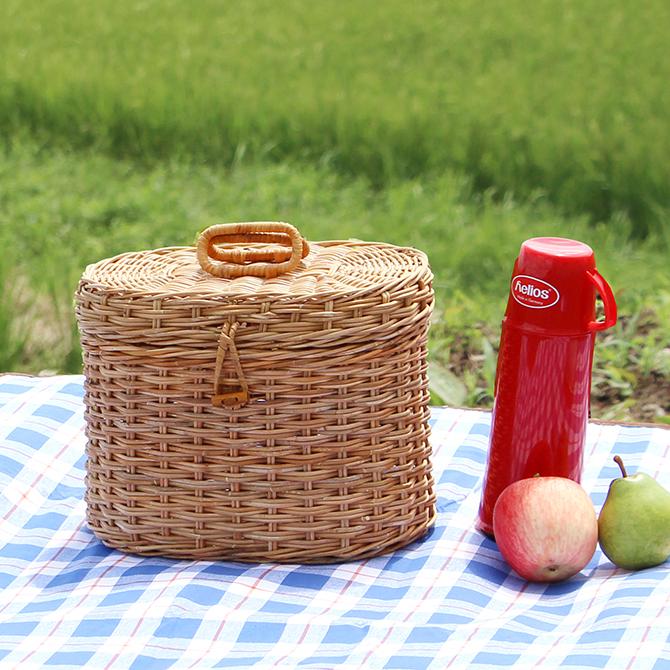 クレエ アラログ フタ付き オーバルバスケットS / かご バッグ