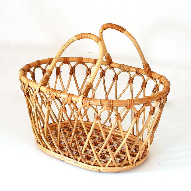 ユグラ オーバル バスケット / かご ランドリーバスケット 洗濯