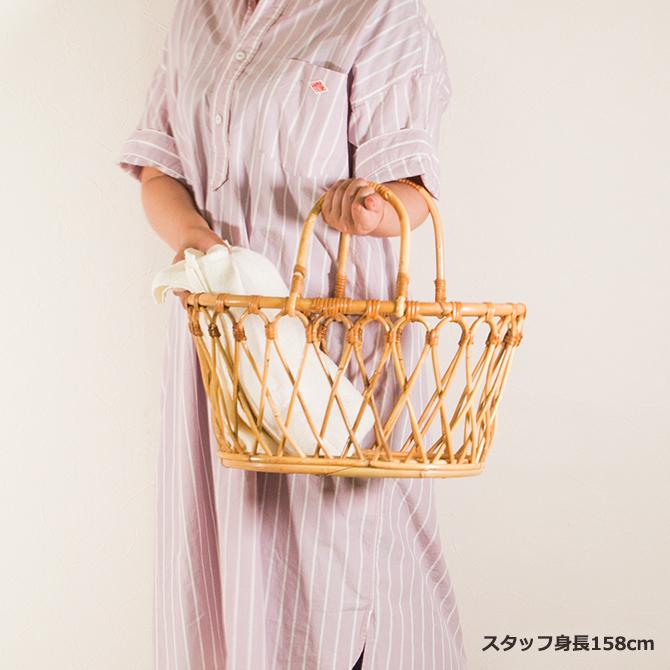 ユグラ オーバル バスケット / かご ランドリーバスケット 洗濯